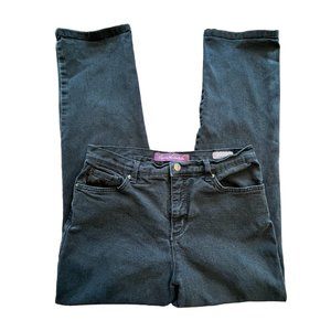 Gloria Vanderbilt Women Black Jeans Mid Rise Stretch (Sz8 W30 L28)